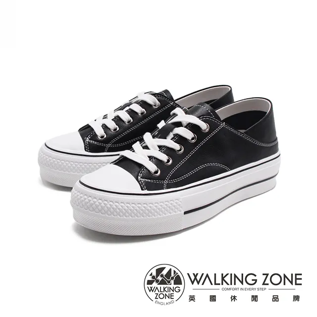 WALKING ZONE(女)厚底增高休閒鞋 女鞋－白(另有黑) 歷史價格詳細信息