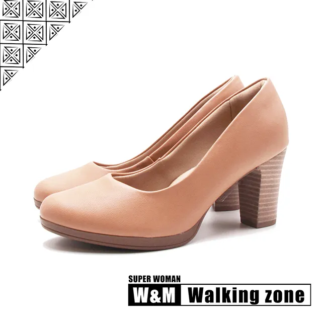 WALKING ZONE SUPER WOMAN系列 素面商務高跟鞋 女鞋－黑 歷史價格詳細信息