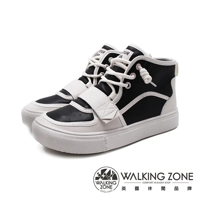 WALKING ZONE(女)真皮街頭懶人拖鞋 女鞋－黑白 歷史價格詳細信息