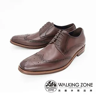 WALKING ZONE(男) 英倫素色綁帶皮鞋 男鞋-棕(另有黑) 歷史價格詳細信息