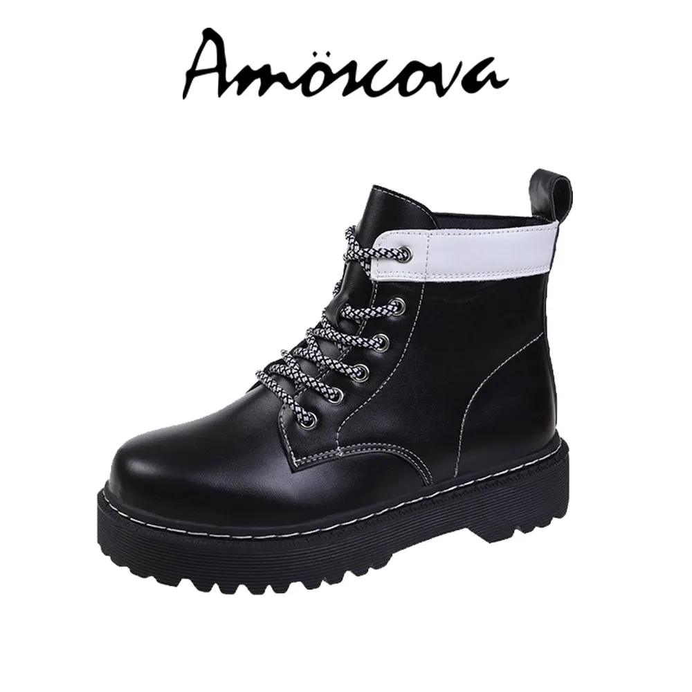 【Amoscova】女靴 顯瘦長筒靴 高筒靴 純色騎士靴 不過膝長靴 中跟靴 長筒馬汀靴 女鞋(1674) 歷史價格詳細信息