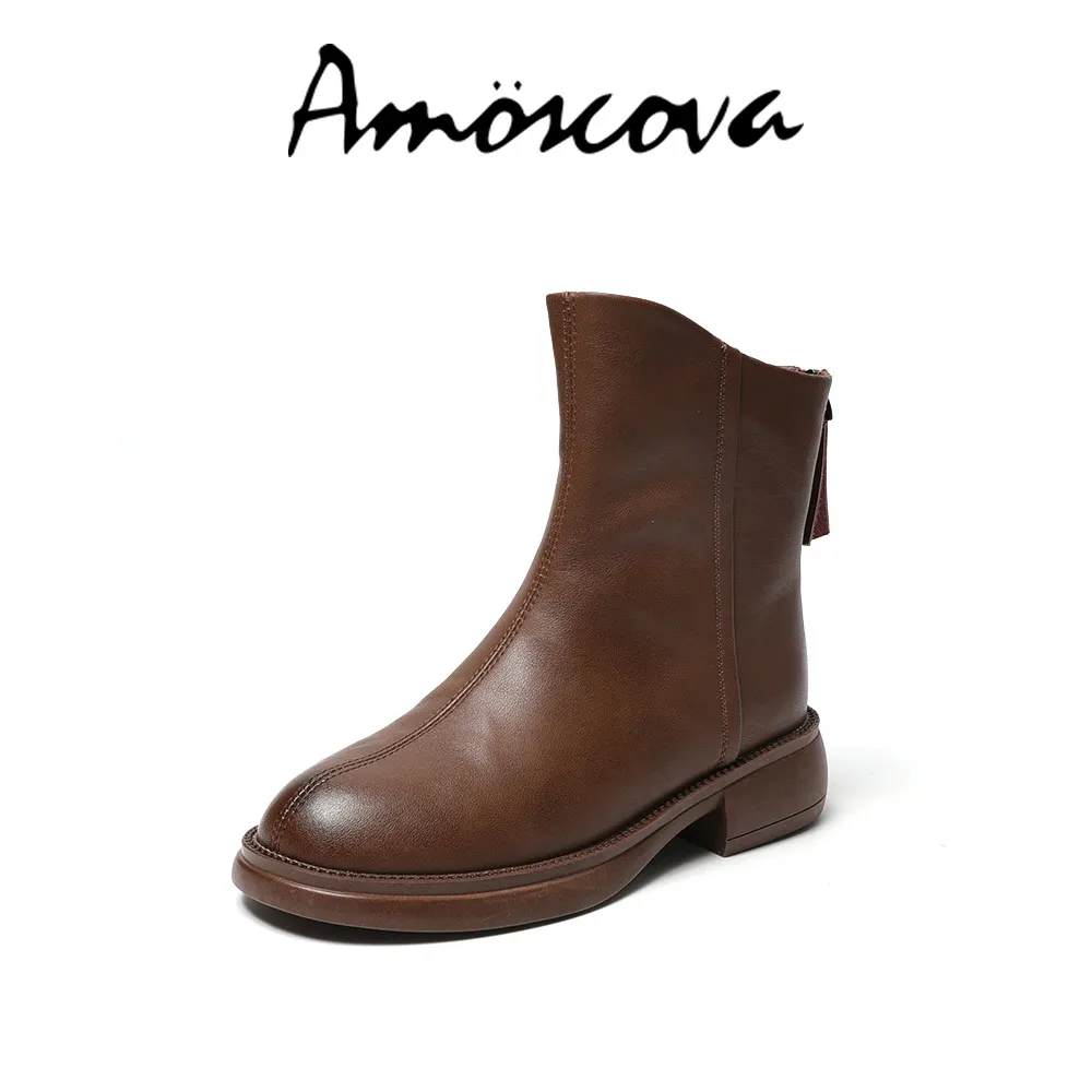 【Amoscova】女靴 顯瘦長筒靴 高筒靴 純色騎士靴 不過膝長靴 中跟靴 長筒馬汀靴 女鞋(1674) 歷史價格詳細信息