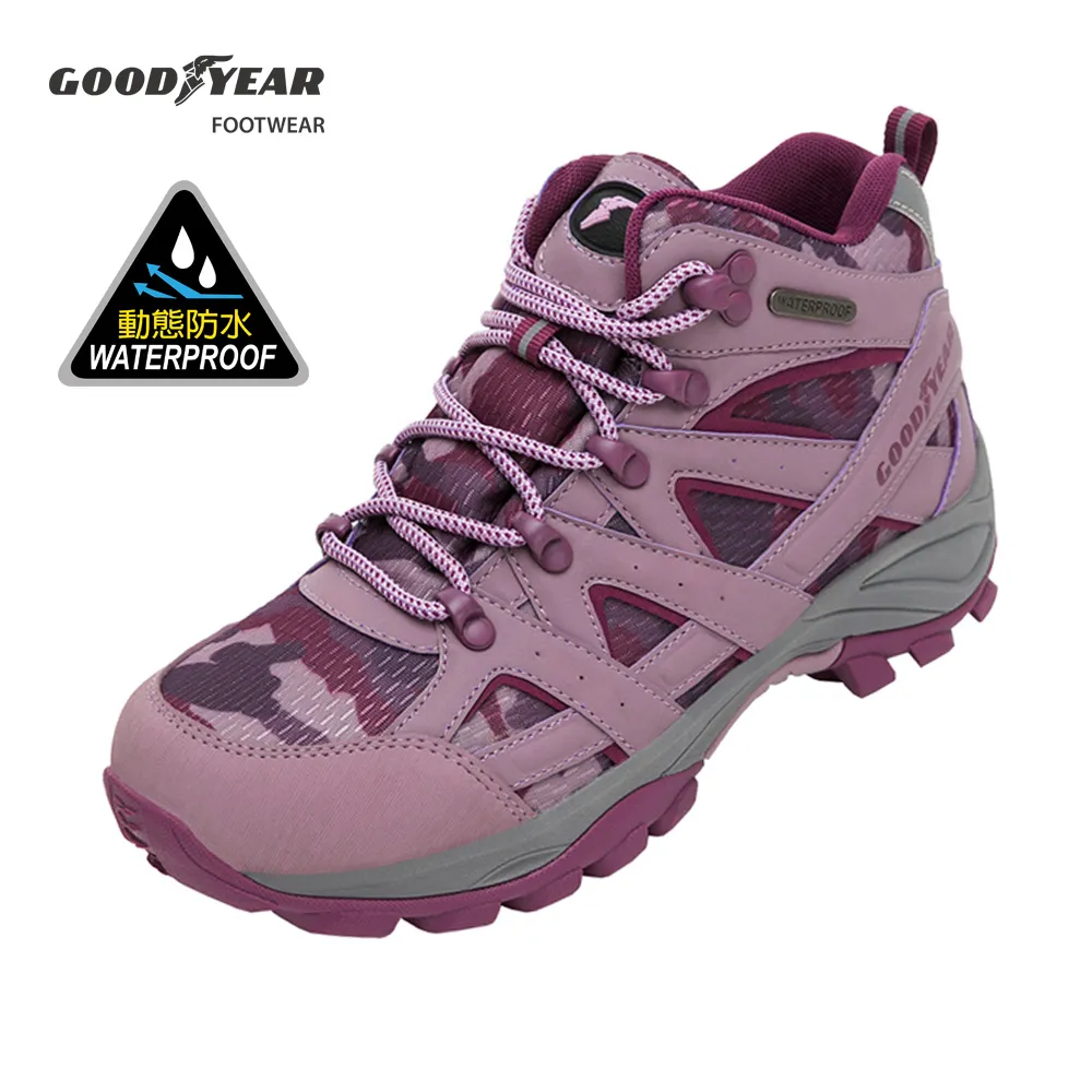 GOODYEAR 高筒防水轉扣男戶外鞋 Q彈乳膠鞋墊 抓地耐磨大底 夜間反光條 玩轉登峰 黑GAMO43530 歷史價格詳細信息