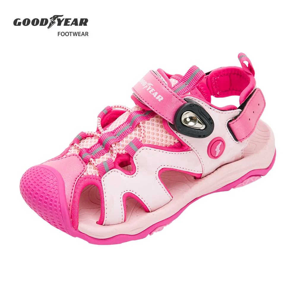 【GOODYEAR 固特異】護趾束扣運動涼鞋/童 舒適 安全 快速穿脫 黑(閃耀星光GAKS38910) 歷史價格詳細信息