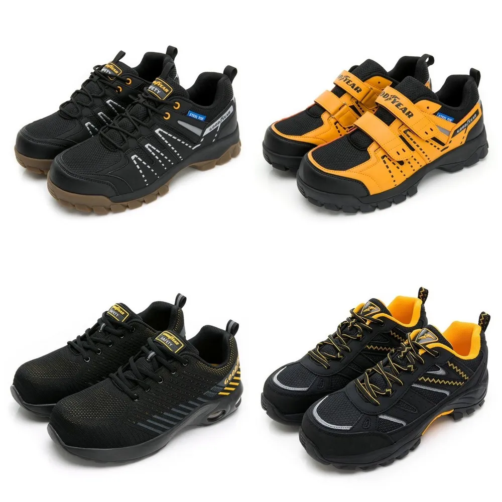 【GOODYEAR 固特異】認證塑鋼頭安全鞋/男 防護鋼頭 透氣  黑色(GAMX23920) 歷史價格詳細信息