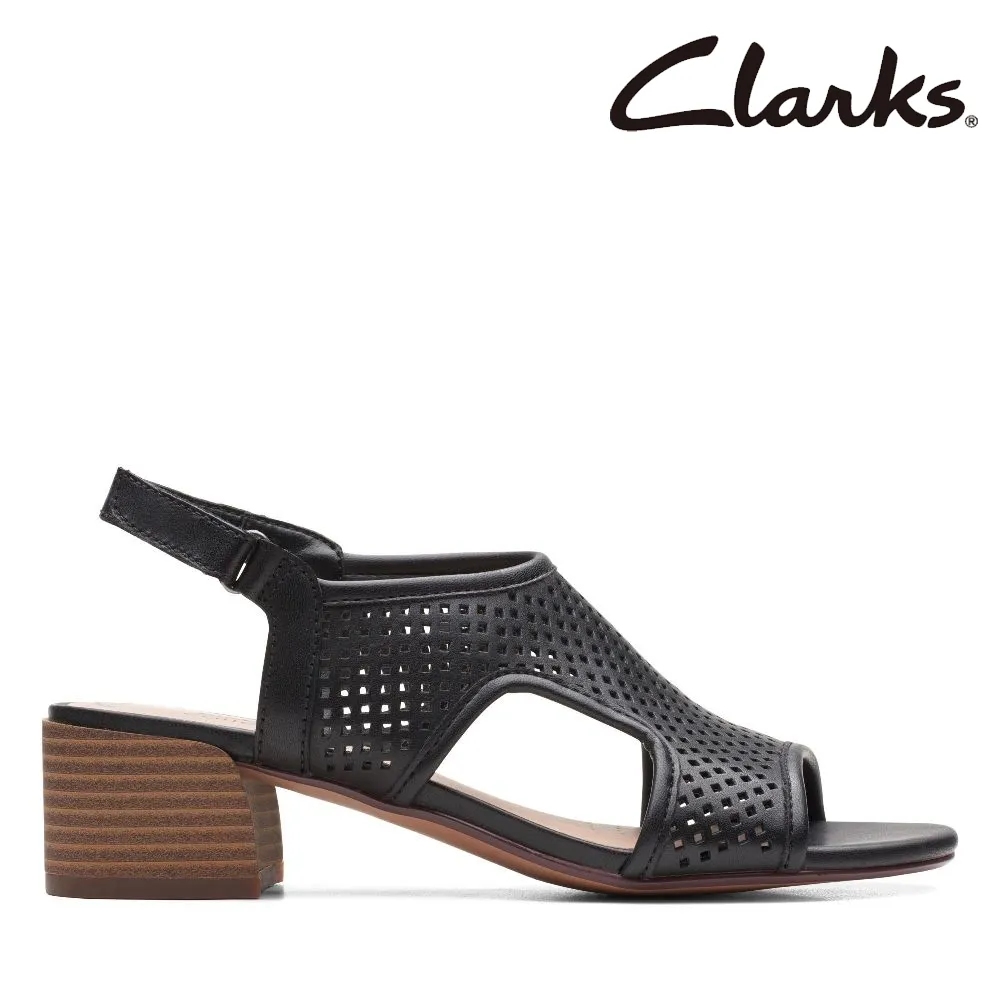 【Clarks】女款Caroleigh Star透氣充孔繞踝粗跟涼鞋 CLF65096S 歷史價格詳細信息