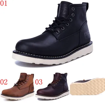 pathfinder口N2713口戶外潮流短筒手工馬丁靴男PF復古時尚真皮工裝靴軍靴JHS杰恆社 歷史價格詳細信息