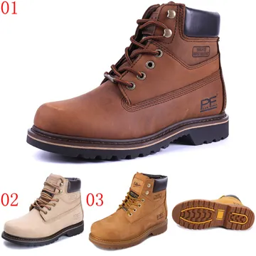 戶外馬丁靴男真皮春季頭層牛皮登山徒步皮鞋男防水防滑舒適爸爸鞋 歷史價格詳細信息