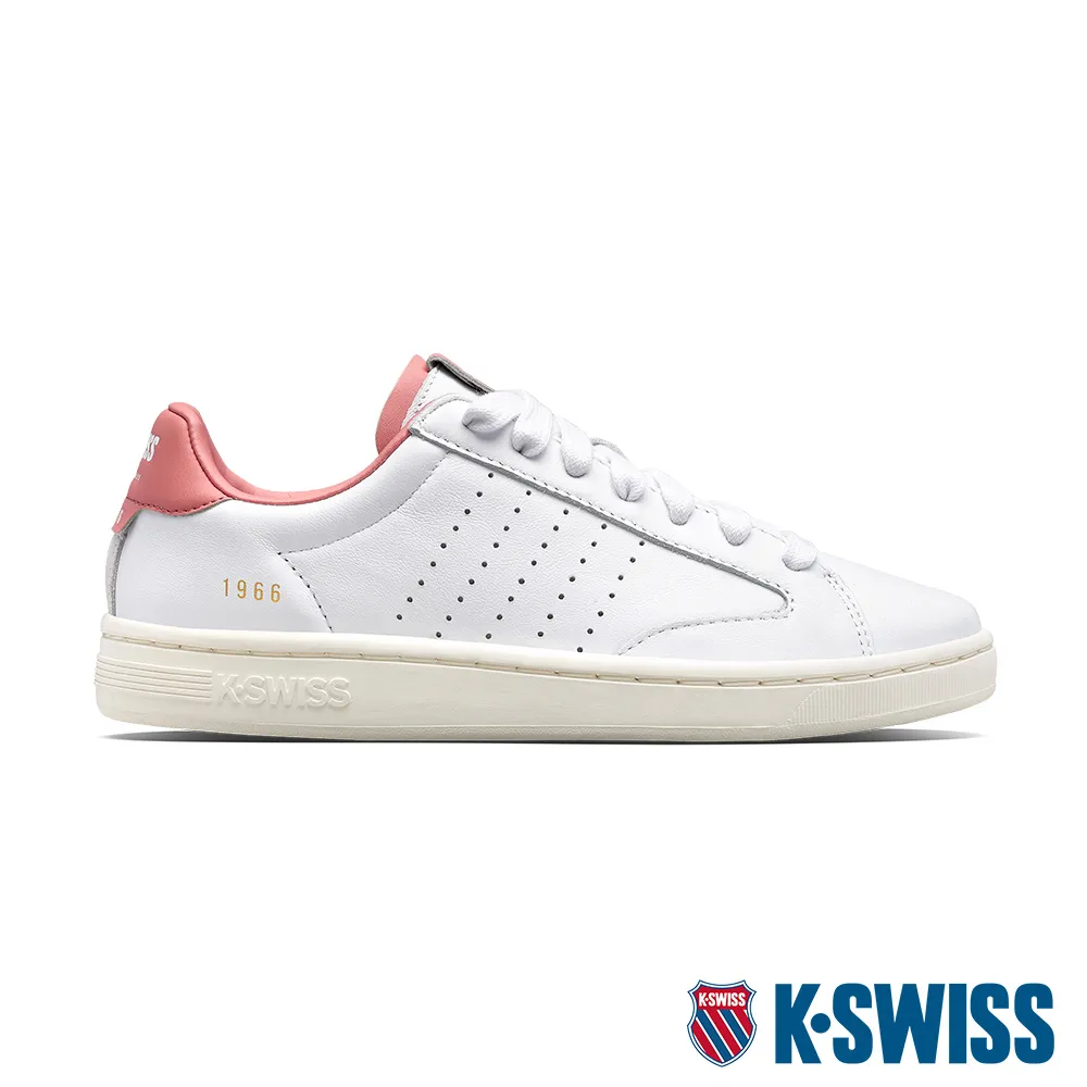 K-swiss 白色 玫瑰粉 皮革 基本款 小白鞋 休閒鞋 女款 NO.J1218【新竹皇家97263954M】 歷史價格詳細信息
