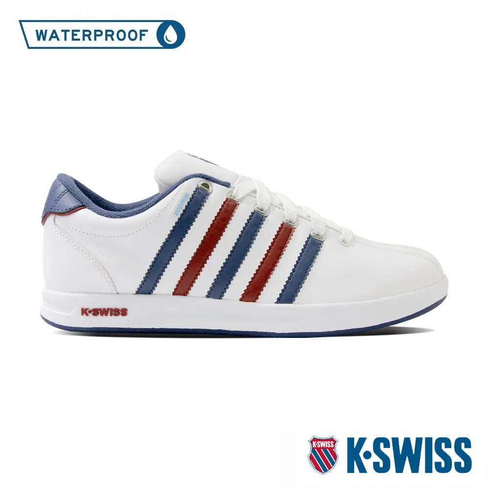 K-swiss COURT 紅白藍 皮革 休閒 運動鞋 女款 NO.J1151【新竹皇家 95585-130】 歷史價格詳細信息