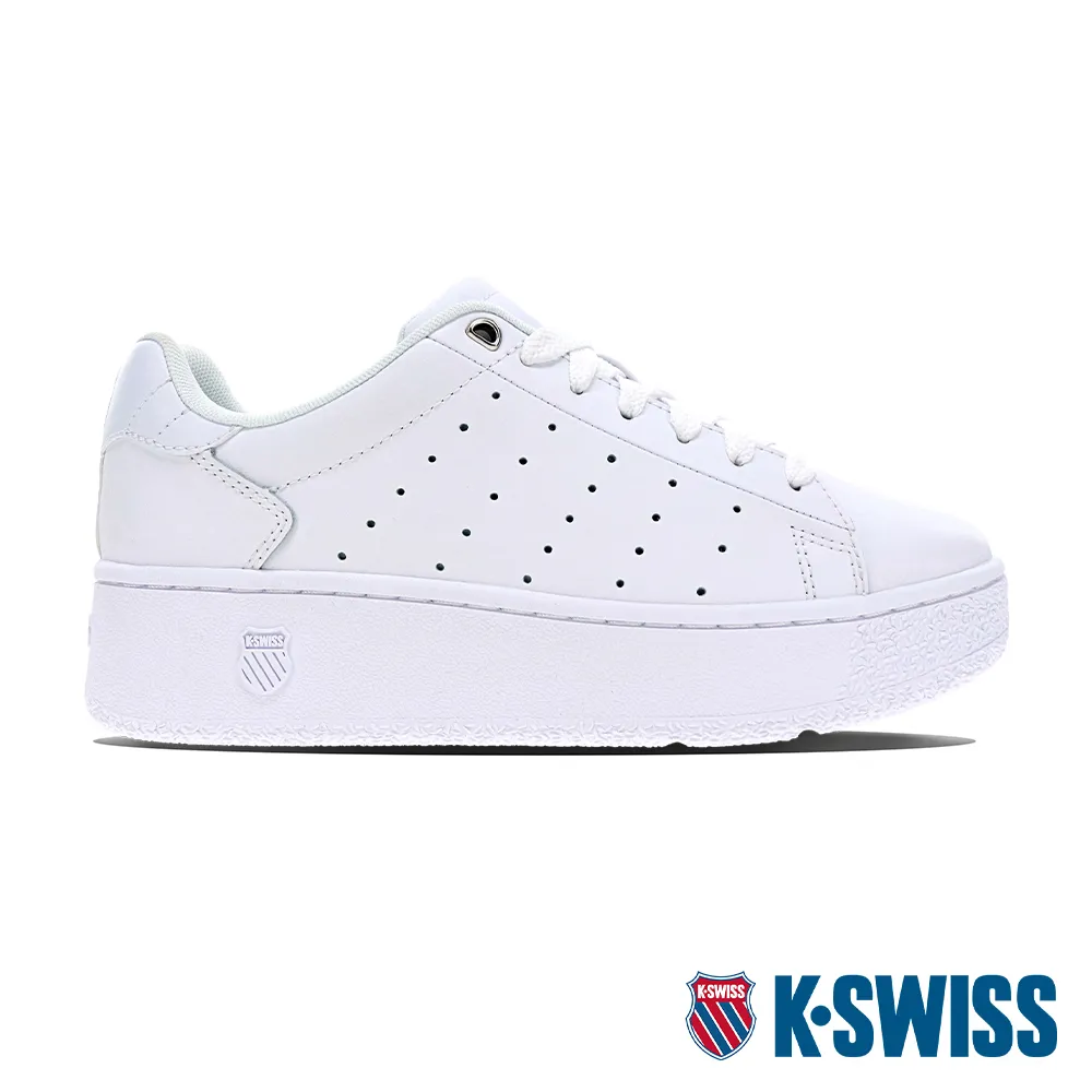 【K-SWISS】時尚運動鞋 Classic PF Platform(-女-白/卡其) 歷史價格詳細信息