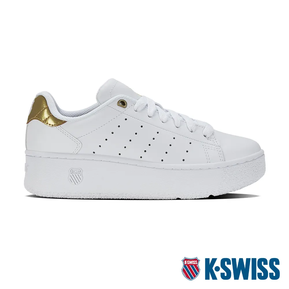 【K-SWISS】時尚運動鞋 Classic PF Platform(-女-白/卡其) 歷史價格詳細信息