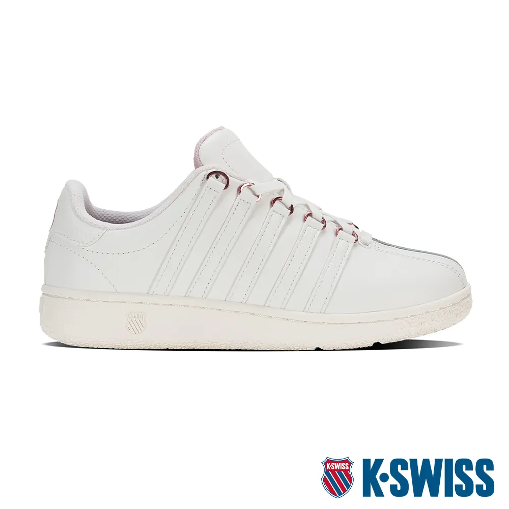 K-swiss 白色 玫瑰粉 皮革 基本款 小白鞋 休閒鞋 女款 NO.J1218【新竹皇家97263954M】 歷史價格詳細信息