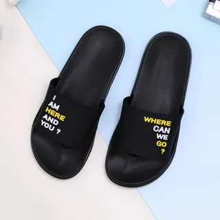 創意玩色室外拖鞋-黑 歷史價格詳細信息