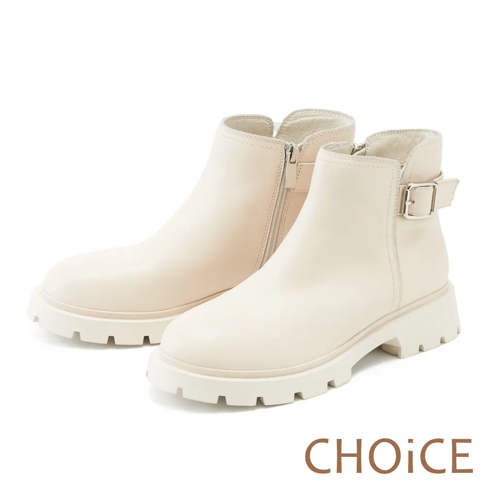 CHOiCE 率性拼色真皮免綁帶休閒鞋 白+藍 歷史價格詳細信息