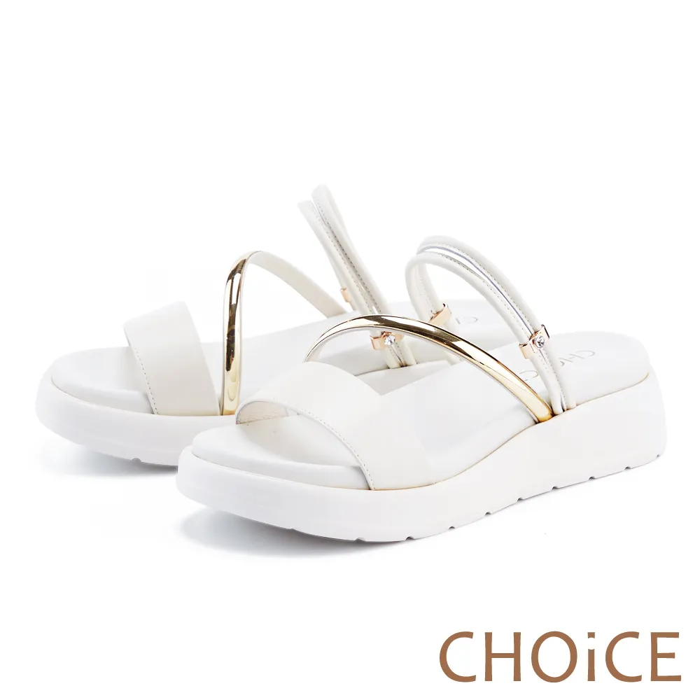 CHOiCE 素面牛皮綁帶厚底高筒休閒鞋 米色 歷史價格詳細信息