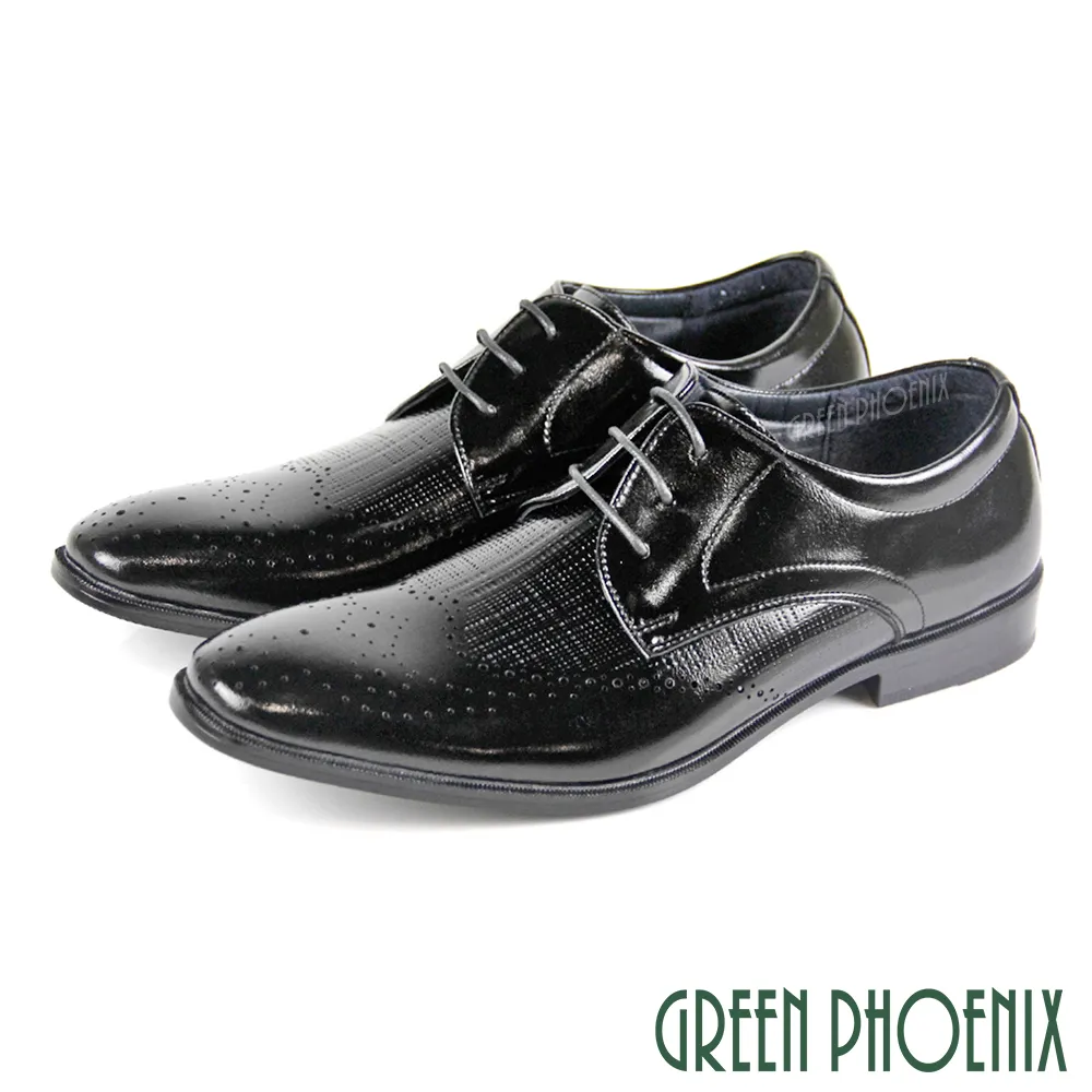 【GREEN PHOENIX 】素食皮鞋/雷射雕花格紋綁帶紳士皮鞋T59-10806 歷史價格詳細信息