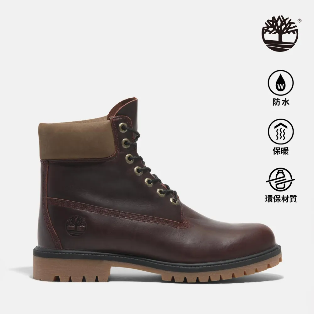 Timberland 男款酒紅色防水中筒休閒靴|A5XU1C60 歷史價格詳細信息