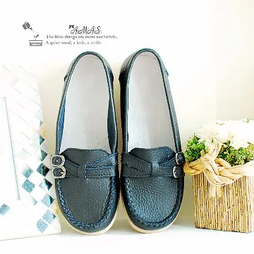 ＊Amas＊學院風交叉雙釦牛皮莫卡辛娃娃鞋＊橘色【H1188】 歷史價格詳細信息