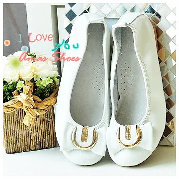 ＊Amas＊軟軟好穿‧花瓣蝴蝶結超軟牛皮圓頭娃娃鞋＊６種色系【WH729】 歷史價格詳細信息