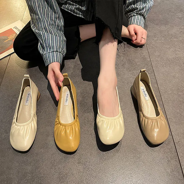 【韓國K.W.】現貨Y6342簡約玩美方頭平底鞋(懶人鞋/樂福鞋/平底鞋/增高) 歷史價格詳細信息