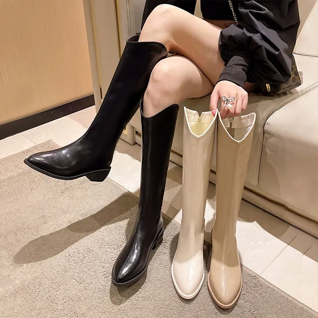 【韓國K.W.】Y6869現貨38碼芭蕾精靈高筒長靴長筒靴(高筒/長靴/軍靴/及膝靴/奶茶色) 歷史價格詳細信息