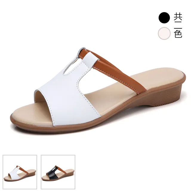 【韓國K.W.】Y7285真皮傾國傾城穆勒復古涼鞋(涼鞋/厚底鞋/通勤鞋/休閒鞋) 歷史價格詳細信息