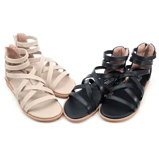 MIT寬版斜交叉帶平底涼鞋【TT2 shoes】女鞋 歷史價格詳細信息