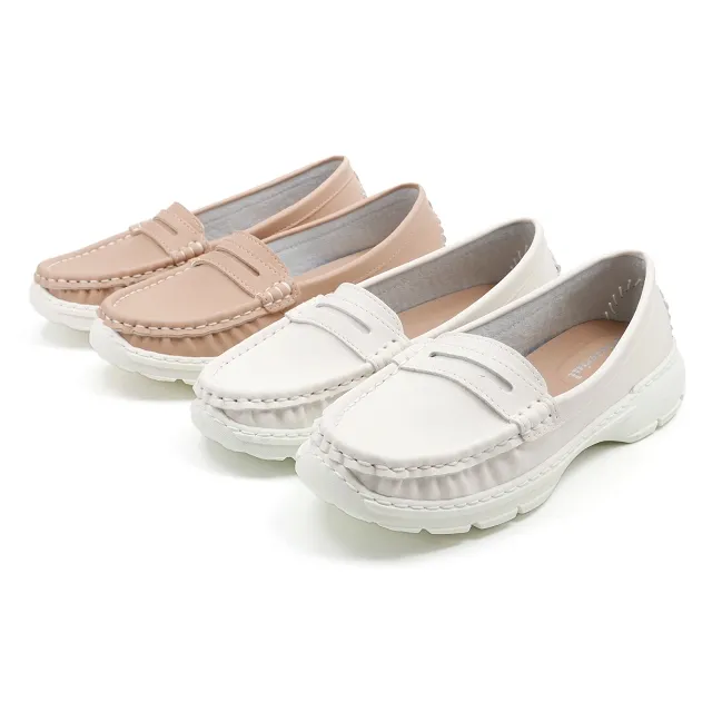 (101玩shoes) MIT溫柔包覆舒適柔軟樂福鞋-白色37 歷史價格詳細信息