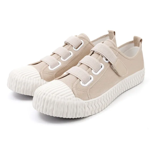 【101玩Shoes】MIT舒服漫步．帆布可後踩2way真皮乳膠鞋墊餅乾鞋-卡其色/白色 36-40碼 歷史價格詳細信息