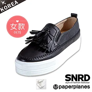 【Paperplanes】正韓製/偏小版型。超人氣軟Q厚底流蘇鬆糕鞋(0584共2色/現貨+預購) 歷史價格詳細信息