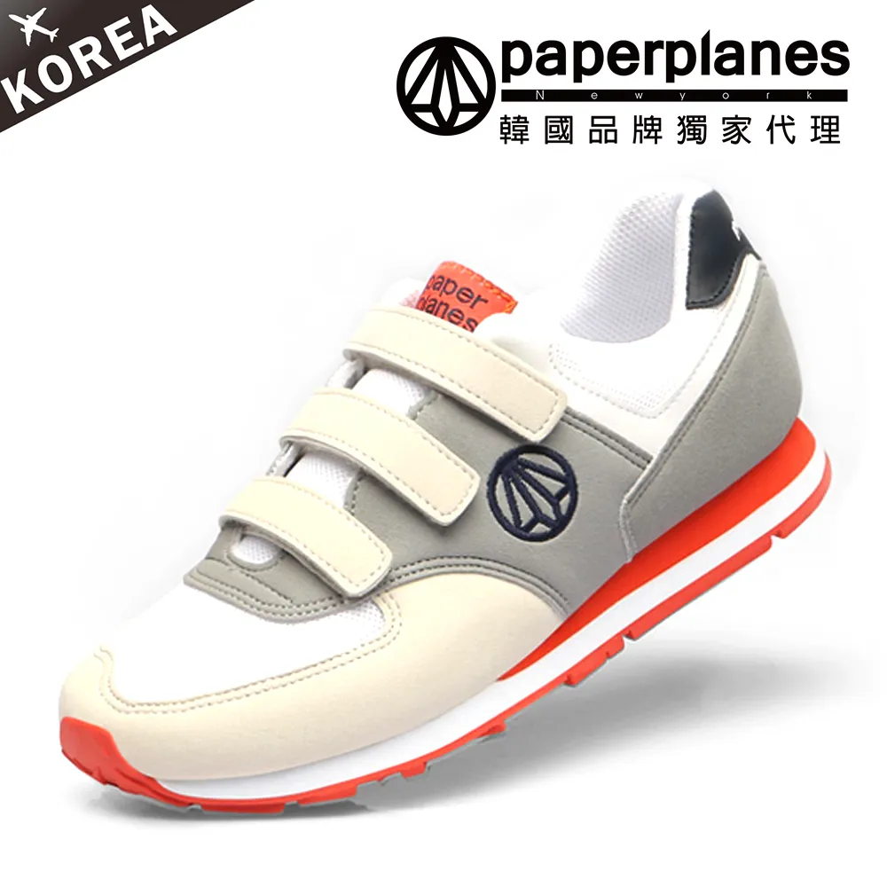 【PAPERPLANES韓國休閒鞋】正韓空運。舒適拼接魔鬼氈情侶氣墊運動鞋(7-1408大黑/現+預) 歷史價格詳細信息