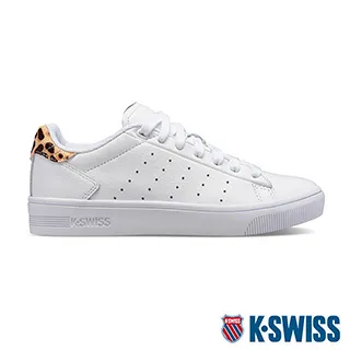K-SWISS Court Frasco II時尚運動鞋-女-白/豹紋 歷史價格詳細信息