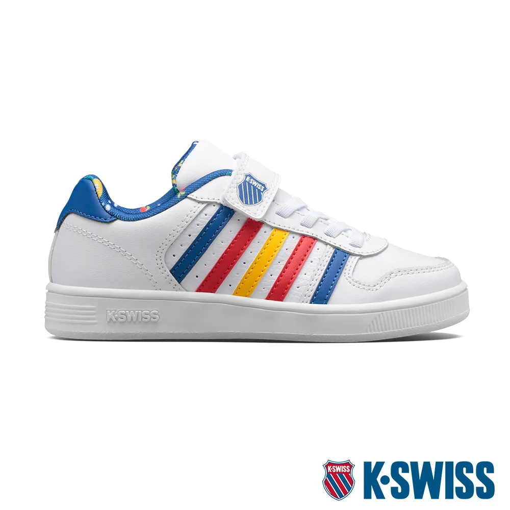 K-SWISS Court Palisades Strap時尚運動鞋-童-白/藍/紅/黃 歷史價格詳細信息