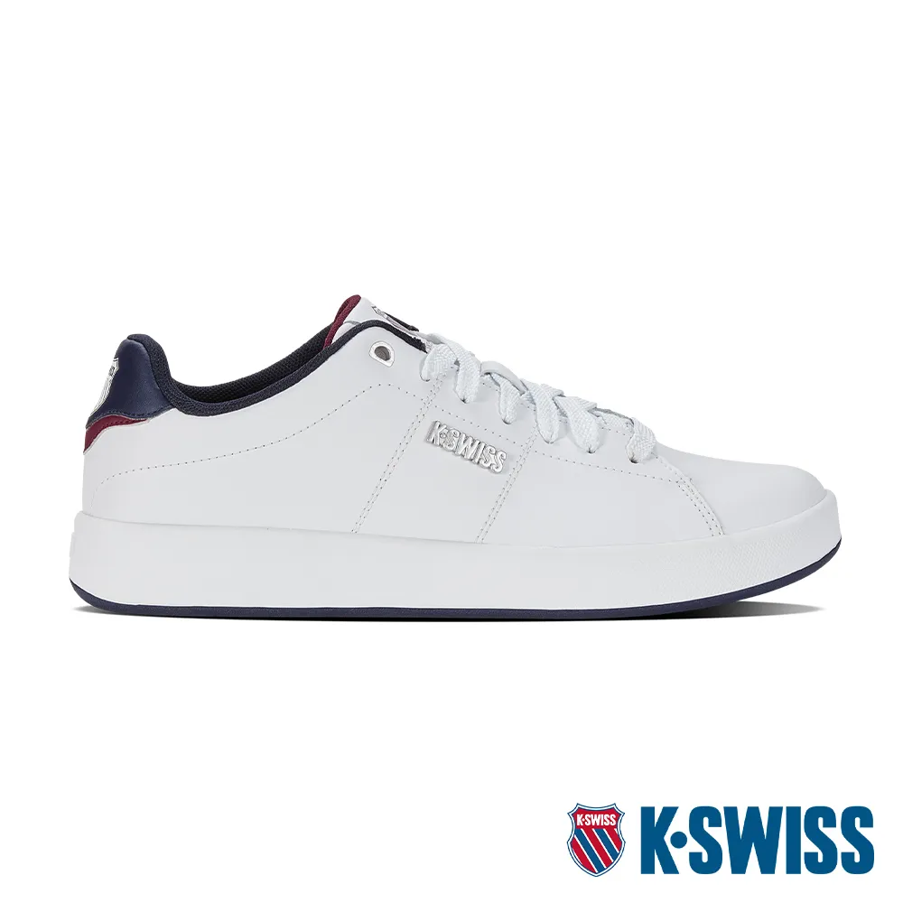 K-swiss COURT 紅白藍 皮革 休閒 運動鞋 女款 NO.J1151【新竹皇家 95585-130】 歷史價格詳細信息