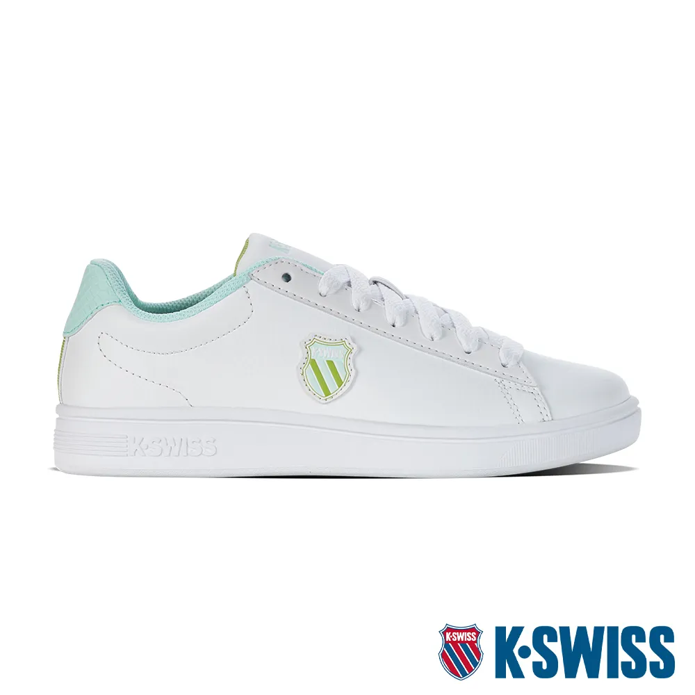 K-SWISS Court Shield時尚運動鞋-女-白/蜜桃橘 歷史價格詳細信息