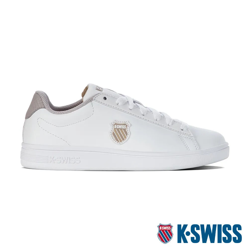 K-SWISS Court Shield時尚運動鞋-女-白/蜜桃橘 歷史價格詳細信息