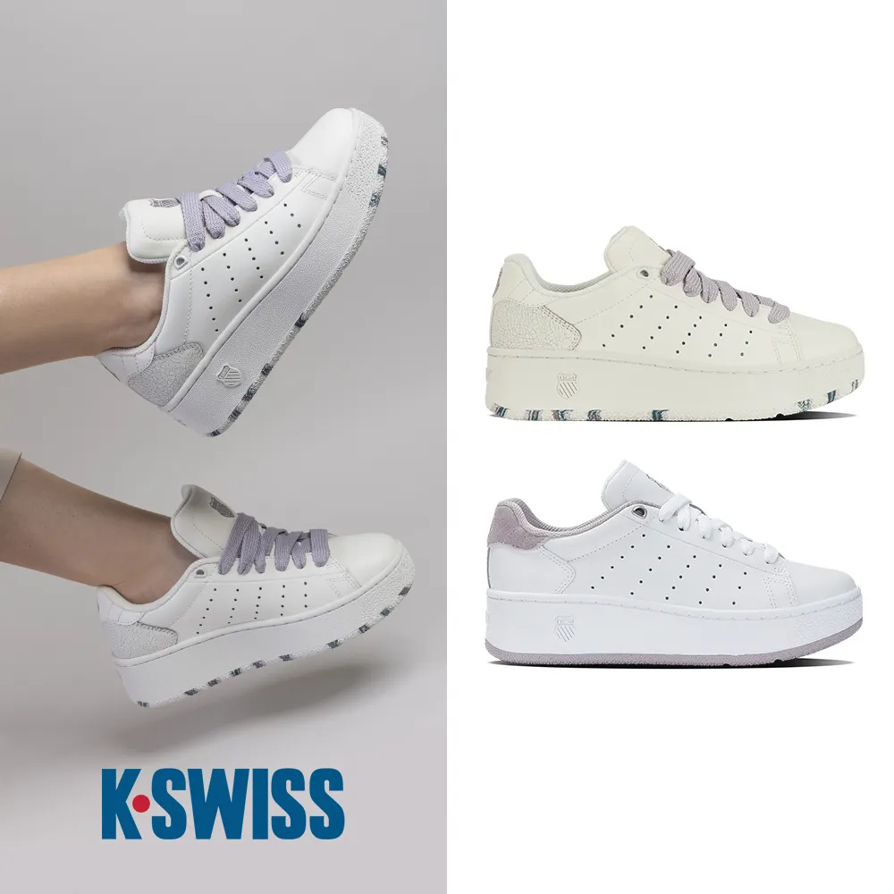 K-SWISS Classic PF Platform時尚運動鞋-女-白/粉紅 歷史價格詳細信息
