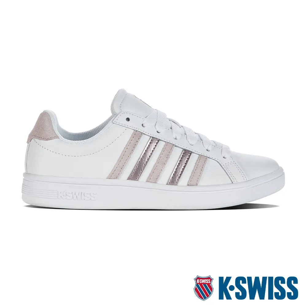 K-SWISS Court Tiebreak時尚運動鞋-女-白/米白/粉紅 歷史價格詳細信息