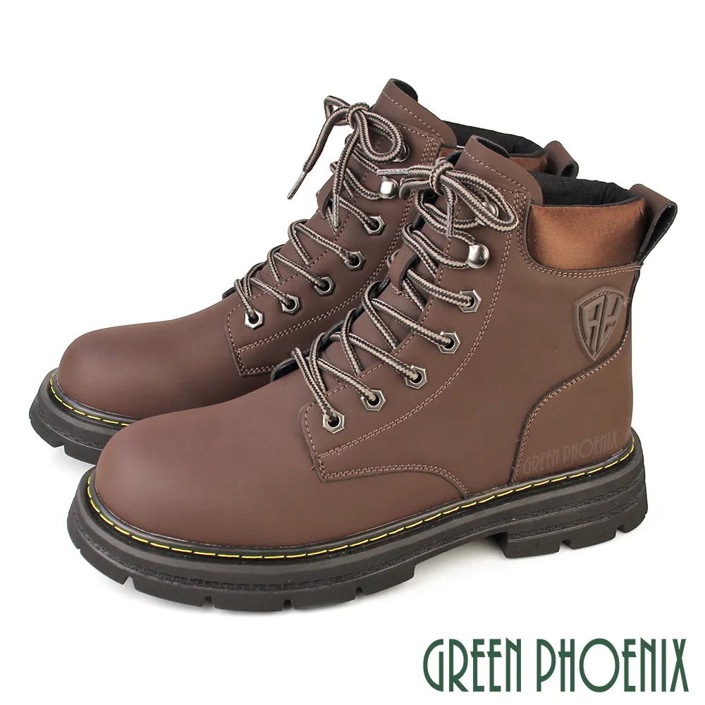 【GREEN PHOENIX】男 登山鞋 高筒 休閒鞋 抓地力 輕量 吸震 透氣 科技鞋帶 真皮T29-13318 歷史價格詳細信息
