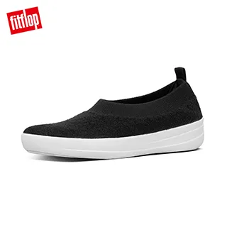 【FitFlop】COMFFKNIT BALLERINAS易穿脫舒適休閒娃娃鞋-女 黑色 歷史價格詳細信息