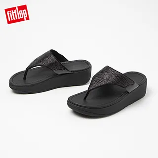 【FitFlop】MYLA GLITZ BACK-STRAP SANDALS 奢華金屬髮絲紋交叉後帶涼鞋-女(靚黑色) 歷史價格詳細信息