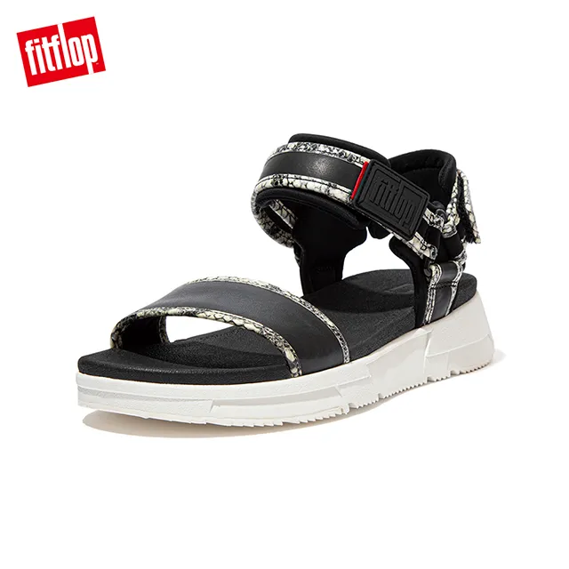 【FitFlop】HEDA SNAKE-PRINT BACK-STRAP SANDALS 時尚運動風後帶涼鞋-女(黑色/蛇紋) 價格比較,價格查詢,歷史價格詳細信息
