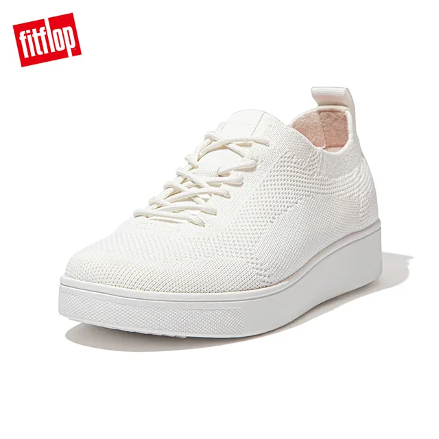 【FitFlop】RALLY TONAL KNIT SNEAKERS 運動風繫帶休閒鞋-女(都會白) 歷史價格詳細信息
