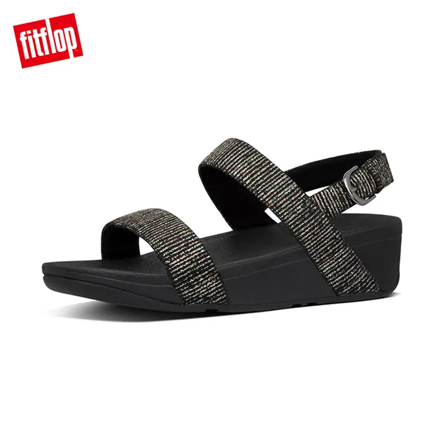 【FitFlop】LOTTIE GLITTER STRIPE BACK-STRAP SANDALS金屬後帶涼鞋-女栗色 歷史價格詳細信息