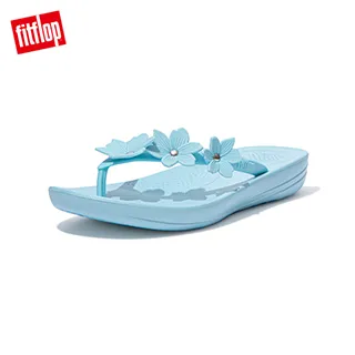 【FitFlop】IQUSHION FLOWER FLIP-FLOPS 花飾輕量人體工學戲水夾腳涼鞋-女(檸檬綠) 歷史價格詳細信息
