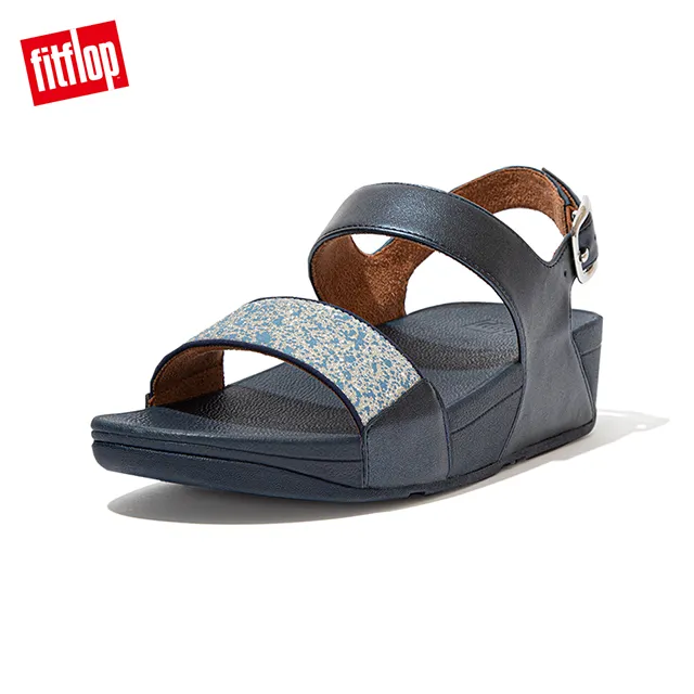 【FitFlop】LULU GLITTER ADJUSTABLE BACK-STRAP SANDALS 可調整式後帶涼鞋-女(靓黑色) 歷史價格詳細信息