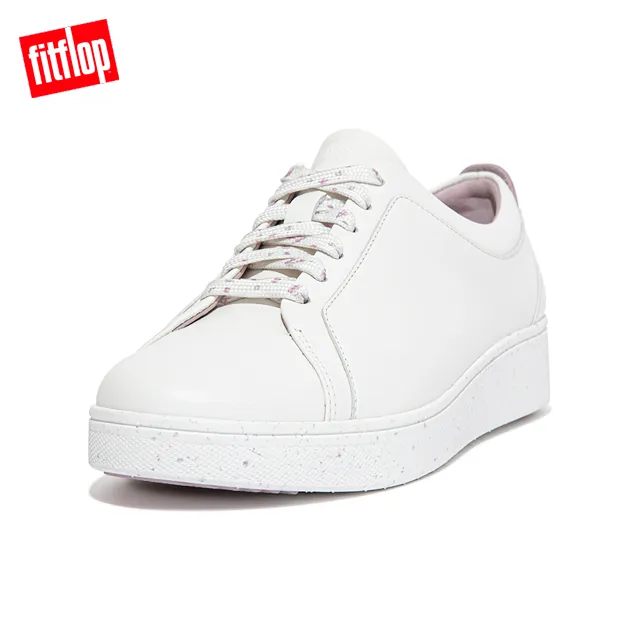 【FitFlop】RALLY LEATHER/SUEDE PANEL SNEAKERS時上百搭繫帶休閒鞋-女(都會白/玫瑰鹽) 歷史價格詳細信息