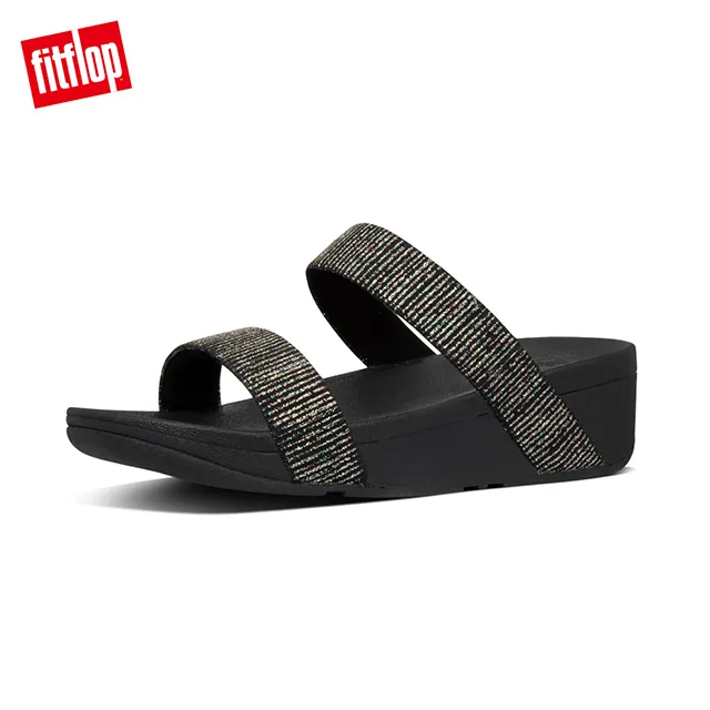 【FitFlop】LOTTIE GLITTER STRIPE BACK-STRAP SANDALS金屬後帶涼鞋-女栗色 歷史價格詳細信息