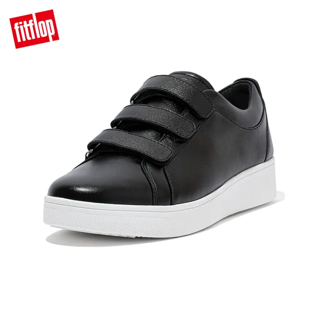 【FitFlop】RALLY QUICK STICK FASTENING LEATHER SNEAKERS 時尚魔鬼氈造型休閒鞋-女(午夜藍) 歷史價格詳細信息